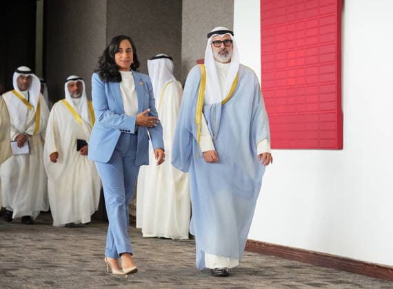 September 17, 2026, Ottawa, On, Canada: Anita Anand, Minister of Foreign Affairs, left, and Kuwaiti Foreign Minister Sheikh Jarrah Jaber Al-Ahmad Al-Sabah arrive at a signing ceremony, in Ottawa, on Thursday, September 17, 2026. Ottawa Canada - ZUMAc35_ 20260917_zaf_c35_071 Copyright: xChrisxTanouyex
