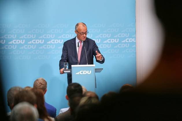 Berlin, Deutschland, 17.09.2026: Konrad-Adenauer-Haus: Wahlkampf-Schlussspurt der CDU: Bundeskanzler Friedrich Merz (CDU) Copyright: xdtsxNachrichtenagenturx dts_135230