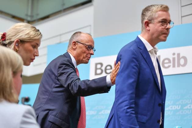 Berlin, Deutschland, 17.09.2026: Konrad-Adenauer-Haus: Wahlkampf-Schlussspurt der CDU: CDU-Spitzenkandidat für Berlin Stefan Evers und Bundeskanzler Friedrich Merz (CDU) Copyright: xdtsxNachrichtenagenturx dts_135268