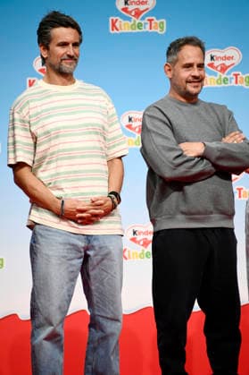 Tom Beck und Moritz Bleibtreu beim kinderTag 2026 in den Atelier Gardens. Berlin, 17.09.2026