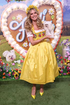 Heidi Klum mit Hund Fritz bei der Ankunft zur RTL TV-Show HeidiFest by Heidi Klum im Hofbräuhaus. München, 17.09.2026