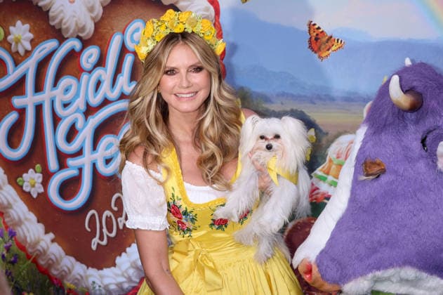 Heidi Klum mit Hund Fritz bei der Ankunft zur RTL TV-Show HeidiFest by Heidi Klum im Hofbräuhaus. München, 17.09.2026