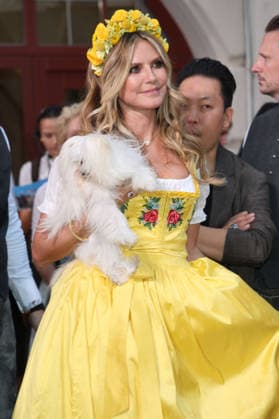 Heidi Klum mit Hund Fritz bei der Ankunft zur RTL TV-Show HeidiFest by Heidi Klum im Hofbräuhaus. München, 17.09.2026
