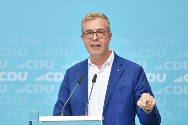 Berlin, Deutschland, 17.09.2026: Konrad-Adenauer-Haus: Wahlkampf-Schlussspurt der CDU: CDU-Spitzenkandidat für Berlin Stefan Evers Copyright: xdtsxNachrichtenagenturx dts_135207