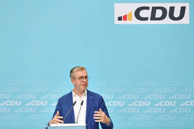 Berlin, Deutschland, 17.09.2026: Konrad-Adenauer-Haus: Wahlkampf-Schlussspurt der CDU: CDU-Spitzenkandidat für Berlin Stefan Evers Copyright: xdtsxNachrichtenagenturx dts_135209