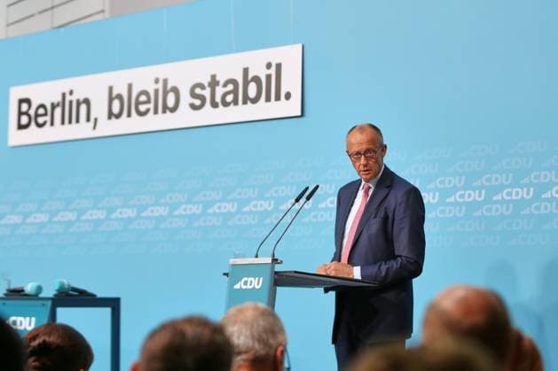 Berlin, Deutschland, 17.09.2026: Konrad-Adenauer-Haus: Wahlkampf-Schlussspurt der CDU: Bundeskanzler Friedrich Merz (CDU) Copyright: xdtsxNachrichtenagenturx dts_135245