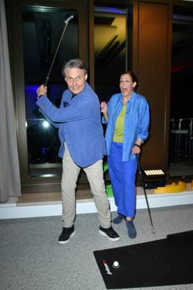 RECORD DATE NOT STATED UFA Back in Berlin Empfang- Berlin Wolfgang Bahro und Ulrike Frank beim Blue Carpet anlässlich des UFA Back in Berlin Empfang im BE.YOND OFFICE in Berlin am 17.09.2026 Copyright: xEventpressxBerndtx
