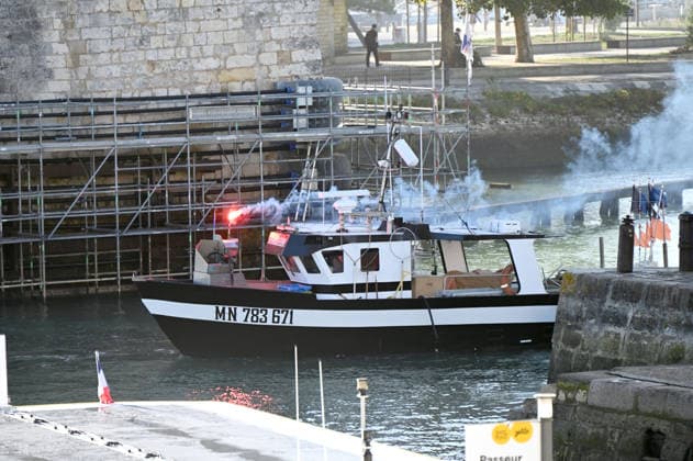 Angry fishermen rally in the port of La Rochelle A fleet of protesting fishermen is arriving at the port of La Rochelle today, September 18, 2026, to protest high fuel prices and difficult working conditions 459755 2026 09 18 France (no person in the photo)  Copyright: xBarbaraxNeymanx xStarfacex STAR_459755_002