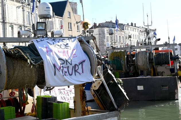 Angry fishermen rally in the port of La Rochelle A fleet of protesting fishermen is arriving at the port of La Rochelle today, September 18, 2026, to protest high fuel prices and difficult working conditions 459755 2026 09 18 France (no person in the photo)  Copyright: xBarbaraxNeymanx xStarfacex STAR_459755_010