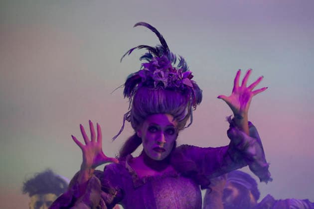 September 18, 2026, Madrid, Community Of Madrid, Spain: Cast members perform on stage during a media preview of two musical numbers from La Familia Addams: El Musical (The Addams Family: The Musical) at the Teatro Calderon on Friday, September 18, 2026, in Madrid, Spain. The exclusive press photocall showcased the vibrant and highly anticipated unconventional comedy, which brings the macabre and beloved Addams family to life with spectacular, life-sized set designs. Offering a tragicomic twist as Wednesday Addams falls in love with a normal boy, the production blends grand orchestral parodies, dark humor, and a surprisingly emotional core about teenage love and acceptance, putting traditional showbusiness cliches under the microscope wi  - ZUMAo127 20260918_zep_o127_052 Copyright: xHugoxOrtunox