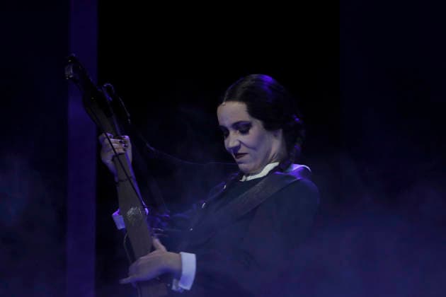 September 18, 2026, Madrid, Community Of Madrid, Spain: Cast members perform on stage during a media preview of two musical numbers from La Familia Addams: El Musical (The Addams Family: The Musical) at the Teatro Calderon on Friday, September 18, 2026, in Madrid, Spain. The exclusive press photocall showcased the vibrant and highly anticipated unconventional comedy, which brings the macabre and beloved Addams family to life with spectacular, life-sized set designs. Offering a tragicomic twist as Wednesday Addams falls in love with a normal boy, the production blends grand orchestral parodies, dark humor, and a surprisingly emotional core about teenage love and acceptance, putting traditional showbusiness cliches under the microscope wi  - ZUMAo127 20260918_zep_o127_063 Copyright: xHugoxOrtunox