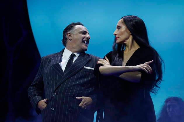 September 18, 2026, Madrid, Community Of Madrid, Spain: Cast members perform on stage during a media preview of two musical numbers from La Familia Addams: El Musical (The Addams Family: The Musical) at the Teatro Calderon on Friday, September 18, 2026, in Madrid, Spain. The exclusive press photocall showcased the vibrant and highly anticipated unconventional comedy, which brings the macabre and beloved Addams family to life with spectacular, life-sized set designs. Offering a tragicomic twist as Wednesday Addams falls in love with a normal boy, the production blends grand orchestral parodies, dark humor, and a surprisingly emotional core about teenage love and acceptance, putting traditional showbusiness cliches under the microscope wi  - ZUMAo127 20260918_zep_o127_075 Copyright: xHugoxOrtunox