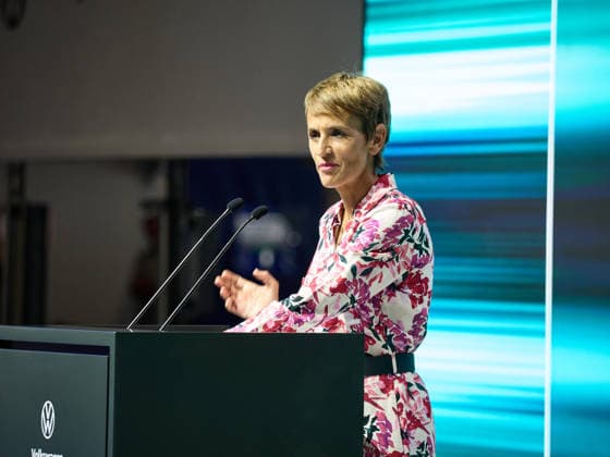 Volkswagen Navarra Announces the Start of Production of the Volkswagen ID. Cross The president of Navarra, María Chivite, speaks during the presentation of the new model at the Volkswagen Navarra facility on September 18, 2026, in Pamplona, Navarra, Spain The Volkswagen Navarra plant, located in the Landaben Industrial Park in Pamplona, begins mass production today of its new all-electric SUV, the Volkswagen ID Cross, marking a key milestone in the brand’s electrification. SEPTEMBER 18, 2026 Pamplona, Navarra Pamplona, Navarra, Spain  Copyright: xEduardoxParrax 7783387