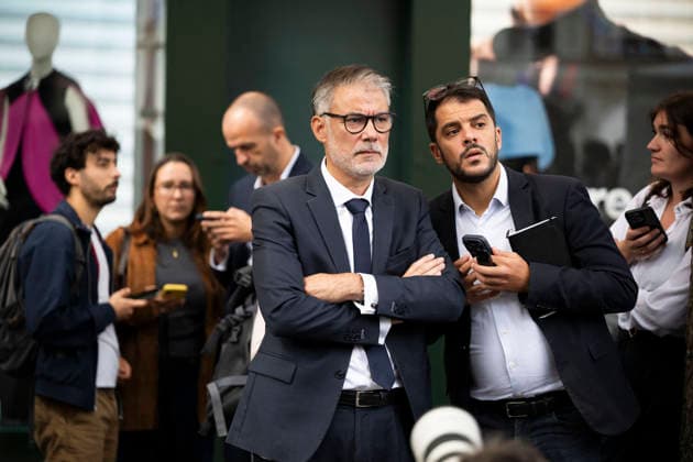 Olivier Faure Leaves Elysee Palace After Meeting With French President - Paris Olivier Faure PS and Manuel Bompard LFI after a meeting with French President at the Elysee Palace in Paris on September 18, 2026. Photo by Eliot Blondet ABACAPRESS.COM Paris France France  Copyright: xBlondetxEliot ABACAx