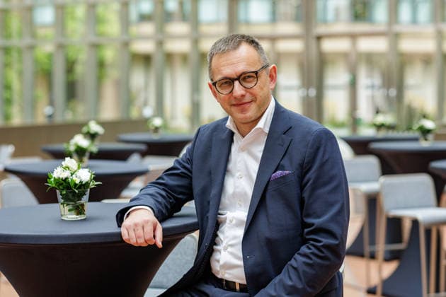 18.09.2026. Düsseldorf. Dr. Philipp Nagl (Vorstandsvorsitzender DB InfraGo AG) am Rande der Infrastrukturkonferenz.NRW 2026 unter dem Motto Brücken schneller bauen und sanieren . Düsseldorf Ministerium für Umwelt, Naturschutz und Verkehr, Emilie-Preyer-Platz 1 Nordrhein-Westfalen Deutschland