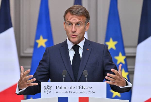 French President Emmanuel Macron speaks at a press conference following a meeting on the geopolitical situation and its consequences, which brought together candidates for the 2027 presidential election and party leaders at the Élysée Palace in Paris, France, on September 18, 2026. Emmanuel Macron called for the development of a plan to protect our critical infrastructure against Russian hybrid attacks. France’s President Emmanuel Macron addresses the audience during a press conference following a meeting with candidates for the 2027 presidential election and party leaders focused on the geopolitical situation and its consequences, at the Élysée Palace in Paris, France, on September 18, 2026. Emmanuel Macron requested the preparation of a  Copyright: xChristianxLiewigx xBestimagexChristianxLiewigx xBestimagex