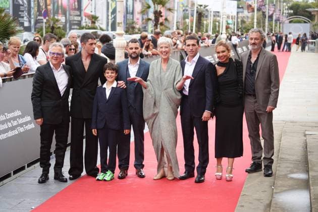 Jaime Lorente, Salvador Molina, Carmen Aguado and Igor Ibeas at photocall film The Bad Son during the 74nd San Sebastian Film Festival in San Sebastian, Spain, on Wednesday , 18 September, 2026. Cordon Press 