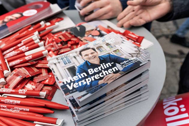 Berlin,18.09.2026, Wahlkampfabschluss der Berliner SPD mit Steffen Krach zur bevorstehenden Wahl zum Abgeordnetenhaus am 20.09.2026 am Stuttgarter Platz Wilmersdorfer Straße