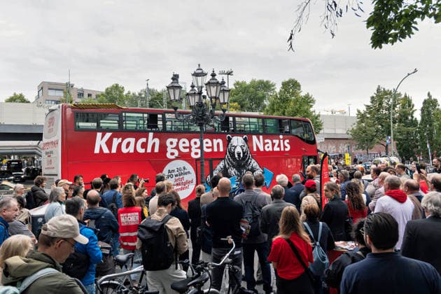 Berlin,18.09.2026, Wahlkampfabschluss der Berliner SPD mit Steffen Krach zur bevorstehenden Wahl zum Abgeordnetenhaus am 20.09.2026 am Stuttgarter Platz Wilmersdorfer Straße