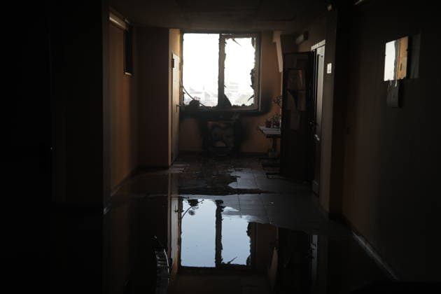 Firefighters respond after attacks in Odesa ODESA, UKRAINE - SEPTEMBER 18: A view of the damaged building as firefighters are dispatched to the scene after two consecutive attacks hit the central part of Odesa, Ukraine, on September 18, 2026. The second strike occurs while emergency and rescue services are working to deal with the aftermath of the first attack and assist people. Arthur Shvits Anadolu Odesa Ukraine. Editorial use only. Please get in touch for any other usage.  Copyright: x2026xAnadoluxArthurxShvitsx