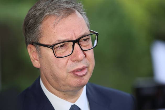 President of Serbia Aleksandar Vucic attends the Carpathian 8 Summit in Ivano-Frankivsk region, Ukraine, September 18, 2026. On this day, President of Ukraine Volodymyr Zelenskyy announced the launch of a new format - the Carpathian Eight (C8) - comprising Austria, the Czech Republic, Hungary, Poland, Romania, Serbia, Slovakia, and Ukraine. (Photo by Yurii Rylchuk Ukrinform) Carpathian 8 Summit in western Ukraine Copyright: xYuriixRylchukx