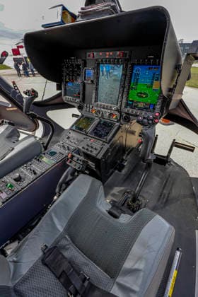AirMed World Congress 2026 Airbus H145 Rettungshubschrauber, Deutsche Rettungsflugwacht (DRF), Cockpit Oberpfaffenhofen, Sonderflughafe ADAC Luftrettung Campus Bayern Germany