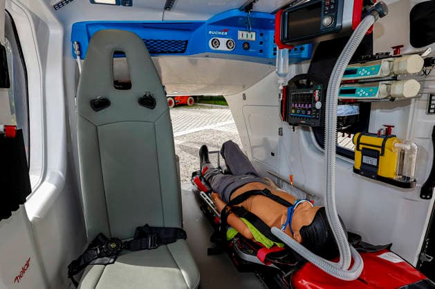 AirMed World Congress 2026 AirMed World Congress 2026: Airbus H 140, neue Generation, Kabine mit Patientenraum München Bergson Kunstkraftwerk Bayern Germany