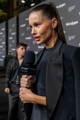 September 18, 2026, Madrid, Madrid, Spain: Brazilian supermodel ADRIANA LIMA speaks to the press during the closing party for MBFW Madrid at the Reina SofoÂ­a Museum on September 18, 2026, in Madrid, Spain. Madrid Spain  - ZUMAc312 20260918_zsp_c312_010 Copyright: xOscarxManuelxSanchezx