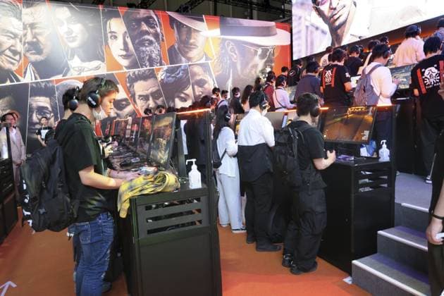 Tokyo Game Show Visitors gather at the Sega booth as the Tokyo Game Show opens to the public for a three-day run at Makuhari Messe convention center in Chiba, near Tokyo, on Sept. 19, 2026.  A14AA0005627903P