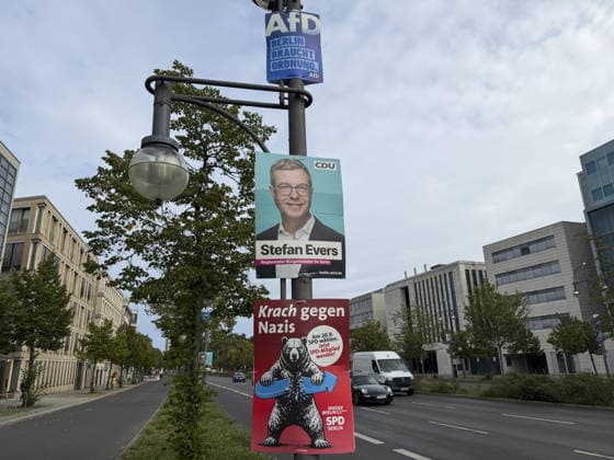 Ahead of Berlin House of Representatives election BERLIN, GERMANY - SEPTEMBER 19: Election campaign posters featuring political parties and candidates are displayed on streets across the city ahead of the Berlin House of Representatives election to be held in Berlin, Germany, on September 19, 2026. Halil Sagirkaya Anadolu Berlin Germany. Editorial use only. Please get in touch for any other usage.  Copyright: x2026xAnadoluxHalilxSagirkayax