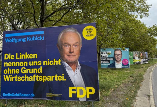 Ahead of Berlin House of Representatives election BERLIN, GERMANY - SEPTEMBER 19: Election campaign posters featuring political parties and candidates are displayed on streets across the city ahead of the Berlin House of Representatives election to be held in Berlin, Germany, on September 19, 2026. Halil Sagirkaya Anadolu Berlin Germany. Editorial use only. Please get in touch for any other usage.  Copyright: x2026xAnadoluxHalilxSagirkayax