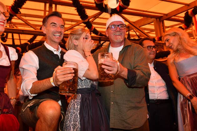 Florian Silbereisen, DJ Otzi mit Tochter Lisa Wiesn Eröffnung 2026 Theresienwiese Schottenhammel Festzelt Oktoberfest München 19. Sept. 2026