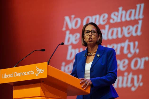 September 19, 2026, Brighton, East Sussex, UK: Brighton, UK. Liberal Democrat education spokesperson Munira Wilson speaks on the first day of the partyÃ¢â‚¬â ¢s autumn conference at the Brighton Centre, East Sussex. Brighton UK  - ZUMAl94_ 20260919_zaf_l94_080 Copyright: xDinendraxHariax