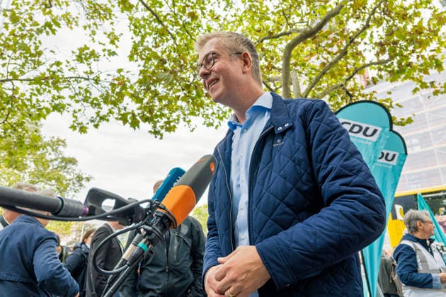 Berlin,19.09.2026, Wahlkampfabschluss der Berliner CDU mit Stefan Evers zur bevorstehenden Wahl zum Abgeordnetenhaus am 20.09.2026 am Hermann-Ehlers-Platz