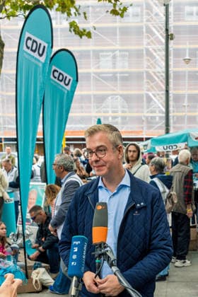 Berlin,19.09.2026, Wahlkampfabschluss der Berliner CDU mit Stefan Evers zur bevorstehenden Wahl zum Abgeordnetenhaus am 20.09.2026 am Hermann-Ehlers-Platz
