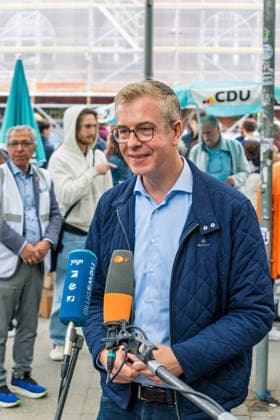 Berlin,19.09.2026, Wahlkampfabschluss der Berliner CDU mit Stefan Evers zur bevorstehenden Wahl zum Abgeordnetenhaus am 20.09.2026 am Hermann-Ehlers-Platz