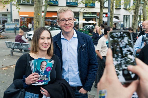 Berlin,19.09.2026, Wahlkampfabschluss der Berliner CDU mit Stefan Evers zur bevorstehenden Wahl zum Abgeordnetenhaus am 20.09.2026 am Hermann-Ehlers-Platz
