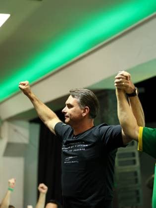 RECORD DATE NOT STATED Comicio Flavio Bolsonaro em Chapeco CHAPECO (SC), September 19, 2026 POLITICS CAMPAIGN Presidential candidate Flavio Bolsonaro visits the city of Chapeco, Santa Catarina, to campaign at the Plinio Arlindo de Nez Culture and Events Center this Saturday afternoon (19). IMAGO Isabela da Silva Santa Catarina Brasil Copyright: xIsabelaxdaxSilvax