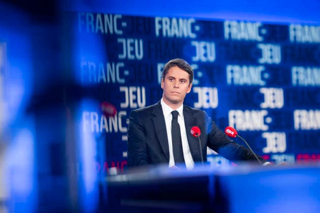 Gabriel Attal on Franc-Jeu - Paris Gabriel Attal during an interview for Franc Jeu on France 2 channel in Paris, France on September 20, 2026. Photo by Eliot Blondet ABACAPRESS.COM Paris France France  Copyright: xBlondetxEliot ABACAx