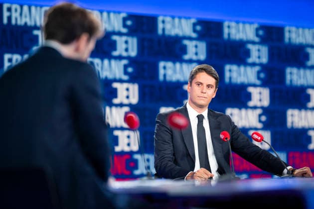 Gabriel Attal on Franc-Jeu - Paris Gabriel Attal during an interview for Franc Jeu on France 2 channel in Paris, France on September 20, 2026. Photo by Eliot Blondet ABACAPRESS.COM Paris France France  Copyright: xBlondetxEliot ABACAx