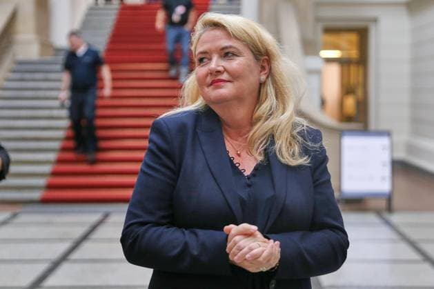 Schwerin, Mecklenburg-Vorpommern, Deutschland, 20.09.2026: Abgeordnetenhaus: Wahl zum Abgeordnetenhaus von Berlin 2026: AfD-Spitzenkandidatin Kristin Brinker Copyright: xdtsxNachrichtenagenturx dts_135358