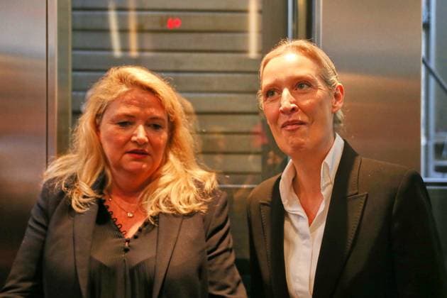 Berlin, Deutschland, 20.09.2026: Abgeordnetenhaus: Wahl zum Abgeordnetenhaus von Berlin 2026: AfD-Spitzenkandidatin Kristin Brinker und AfD-Chefin Alice Weidel Copyright: xdtsxNachrichtenagenturx dts_135360
