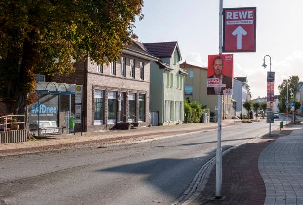 Wahlplakate zur Landtagswahl MV 2026 Wahlplakate hängen am Wahltag in Sassnitz. Am 20. September 2026 wird der Landtag Mecklenburg-Vorpommern neu gewählt. Sassnitz Mecklenburg-Vorpommern Deutschland