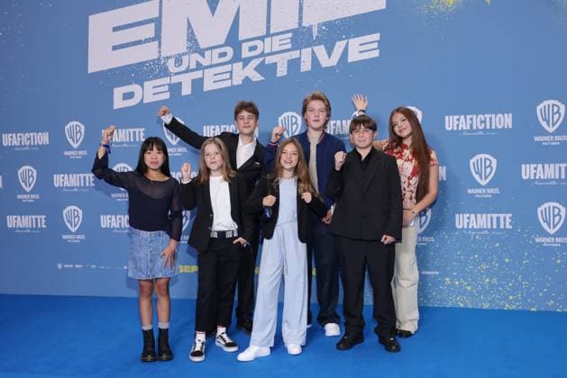 Emil und die Detektive Ai Vy Bui, Bela Louis Plass, Lara Toni Lüdders, Nicholas Jonah Peter, Camille Moltzen, Kilian Kasa Premiere Emil und die Detektive im Kino in der Kulturbrauerei, Berlin Datum: 20.09.2026 Copyright: xEventpress Kratschx