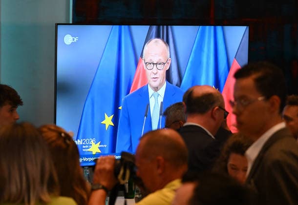 CDU election night event in Berlin BERLIN, GERMANY - SEPTEMBER 20: CDU lead candidate Stefan Evers and party members follow the election results at the Berlin House of Representatives in Berlin, Germany, on September 20, 2026. Volodymyr Sindieiev Anadolu Berlin Germany. Editorial use only. Please get in touch for any other usage.  Copyright: x2026xAnadoluxVolodymyrxSindieievx