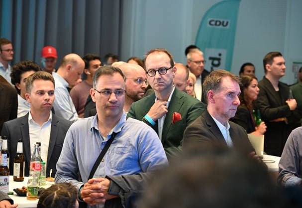 CDU election night event in Berlin BERLIN, GERMANY - SEPTEMBER 20: CDU lead candidate Stefan Evers and party members follow the election results at the Berlin House of Representatives in Berlin, Germany, on September 20, 2026. Volodymyr Sindieiev Anadolu Berlin Germany. Editorial use only. Please get in touch for any other usage.  Copyright: x2026xAnadoluxVolodymyrxSindieievx