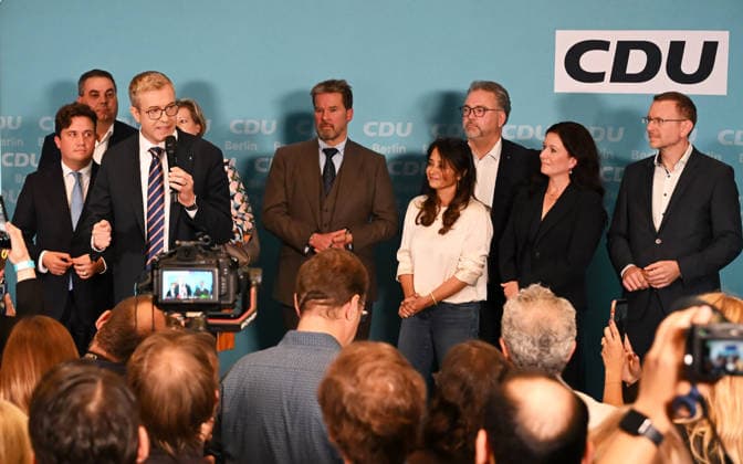 CDU election night event in Berlin BERLIN, GERMANY - SEPTEMBER 20: CDU lead candidate Stefan Evers and party members follow the election results at the Berlin House of Representatives in Berlin, Germany, on September 20, 2026. Volodymyr Sindieiev Anadolu Berlin Germany. Editorial use only. Please get in touch for any other usage.  Copyright: x2026xAnadoluxVolodymyrxSindieievx