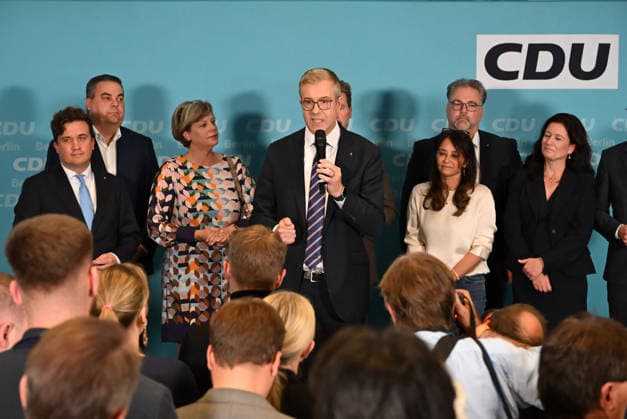 CDU election night event in Berlin BERLIN, GERMANY - SEPTEMBER 20: CDU lead candidate Stefan Evers and party members follow the election results at the Berlin House of Representatives in Berlin, Germany, on September 20, 2026. Volodymyr Sindieiev Anadolu Berlin Germany. Editorial use only. Please get in touch for any other usage.  Copyright: x2026xAnadoluxVolodymyrxSindieievx