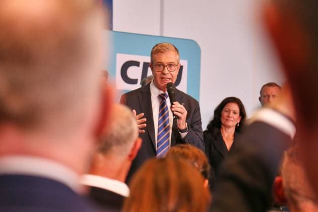 Berlin, Deutschland, 20.09.2026: Abgeordnetenhaus: Wahl zum Abgeordnetenhaus von Berlin 2026: Stefan Evers auf der CDU-Wahlparty Copyright: xdtsxNachrichtenagenturx dts_135478