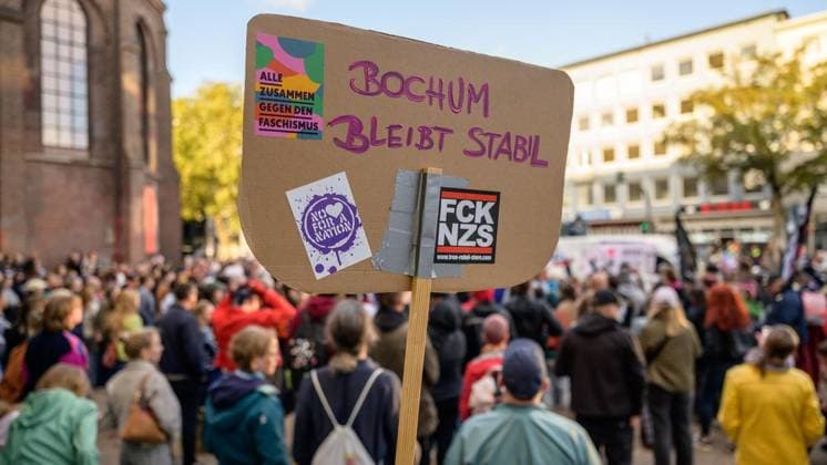 Bochum: Bochum bleibt bunt - für ein gutes Leben für alle - Demozug gegen AfD ** NUR FÜR REDAKTIONELLE ZWECKE ** EDITORIAL USE ONLY **<p>Demozug gegen die AfD am Sonntag, den 20. September 2026 in Bochum. Deutschland NRW Bochum Copyright: UwexErnst